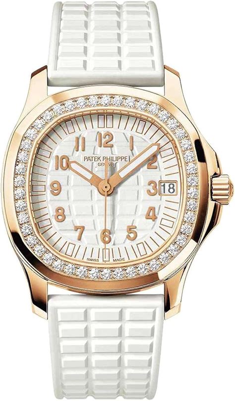 patek philippe aquanaut ladies watch|Patek Philippe aquanaut white strap.